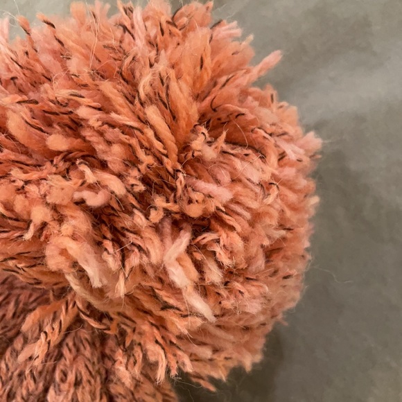 Giant Pink Pom Pom with Shiny Stars Beanie - Picture 3 of 6